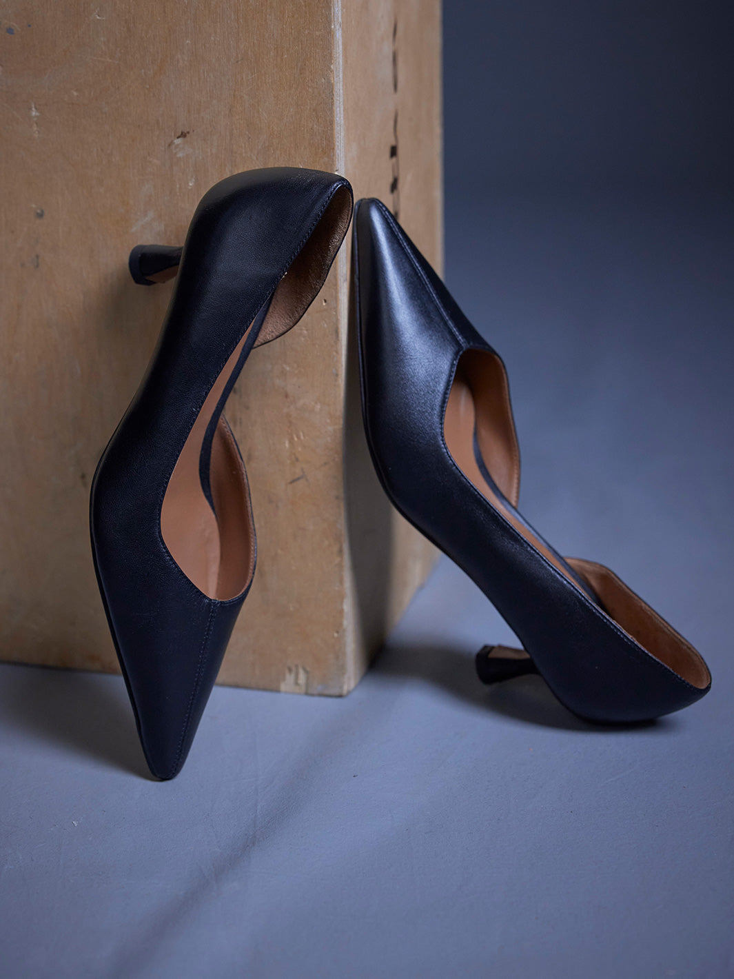 Irsina Black Shiny Nappa Slingbacks
