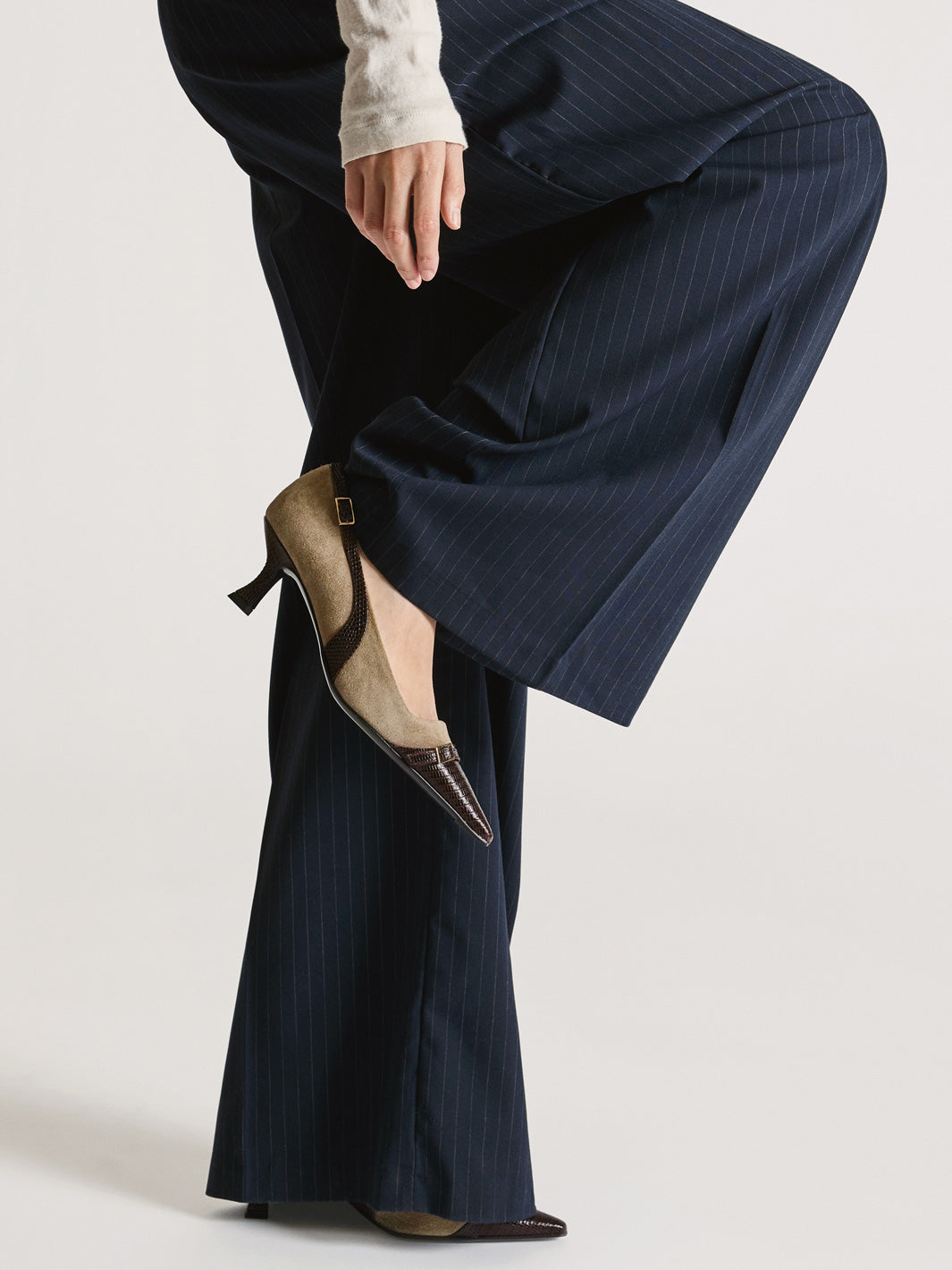 Abbadia Avena/Walnut Suede/Printed Lizard Pumps