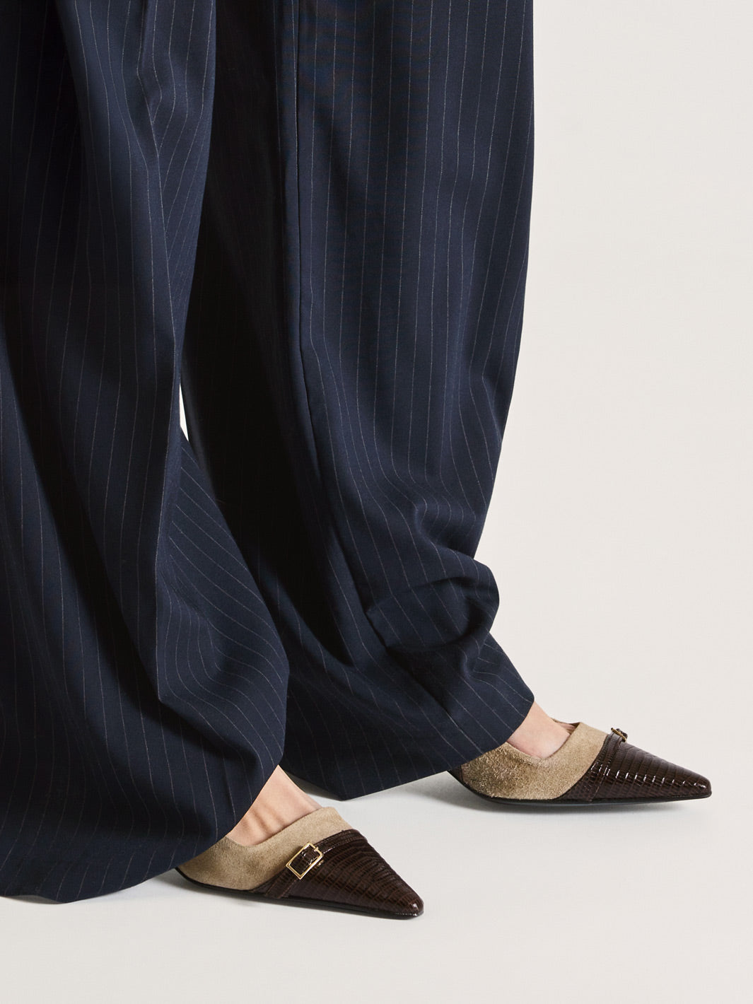 Abbadia Avena/Walnut Suede/Printed Lizard Pumps