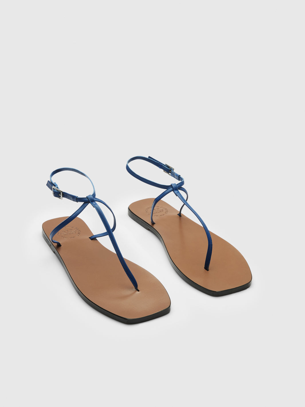 Alassio Oltremare Nappa Flat sandals