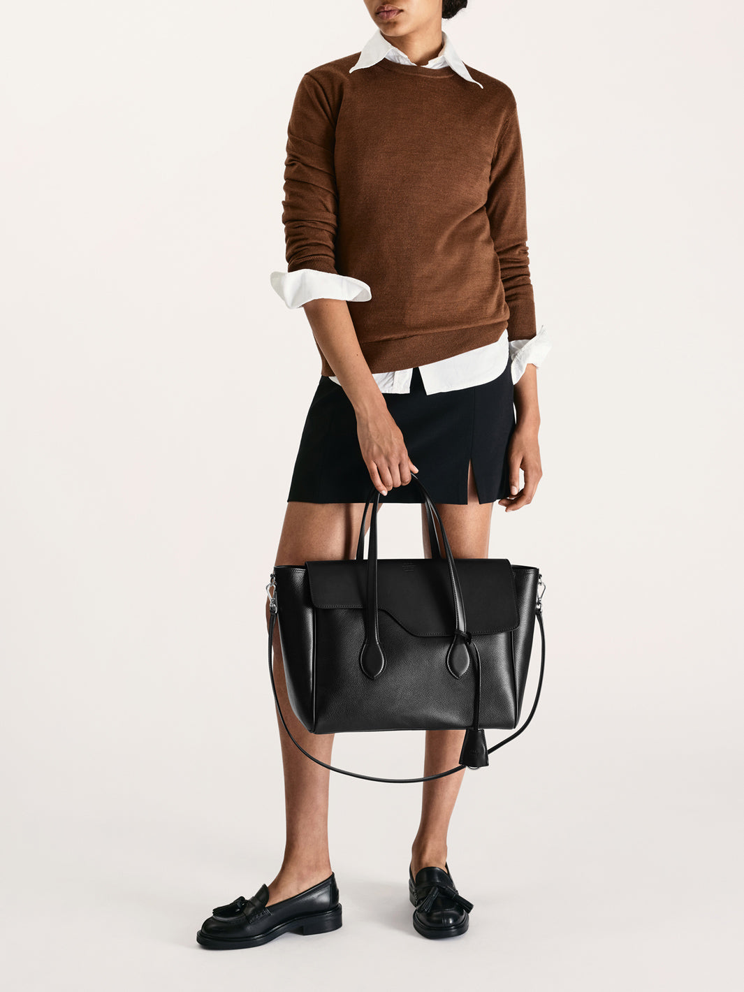 Albaredo Tassel Black Leather Loafer