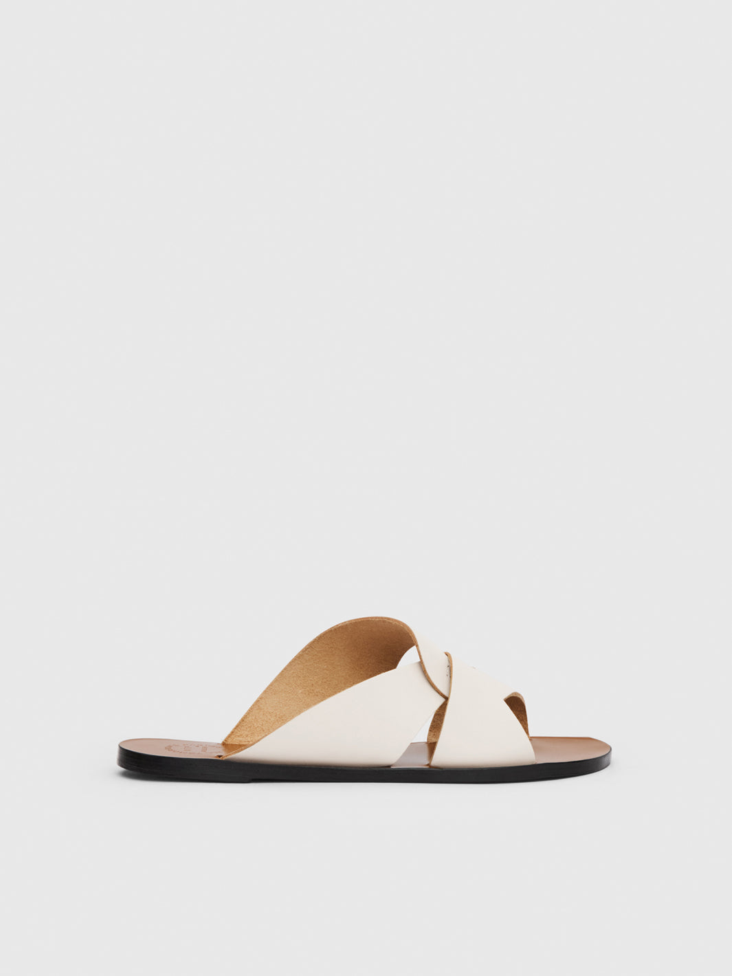Allai Linen Leather Flat sandals