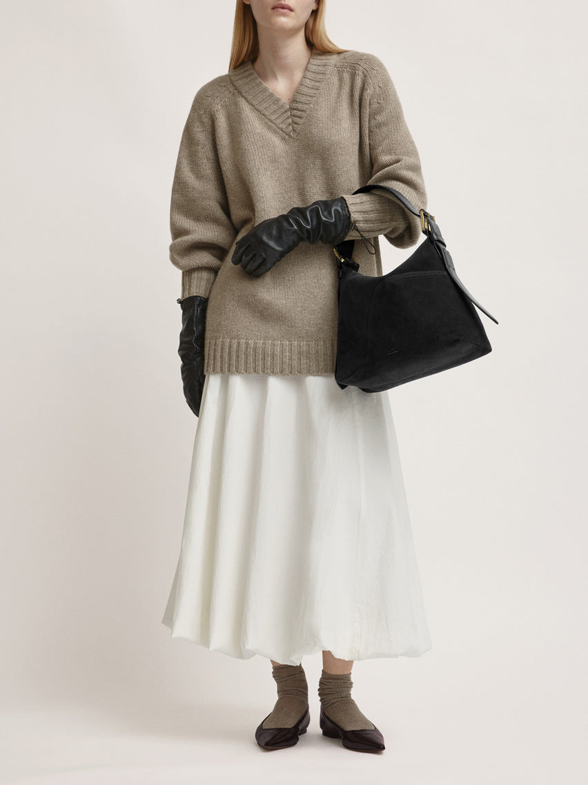 Bassanina Black Suede/Leather Mini tote bag