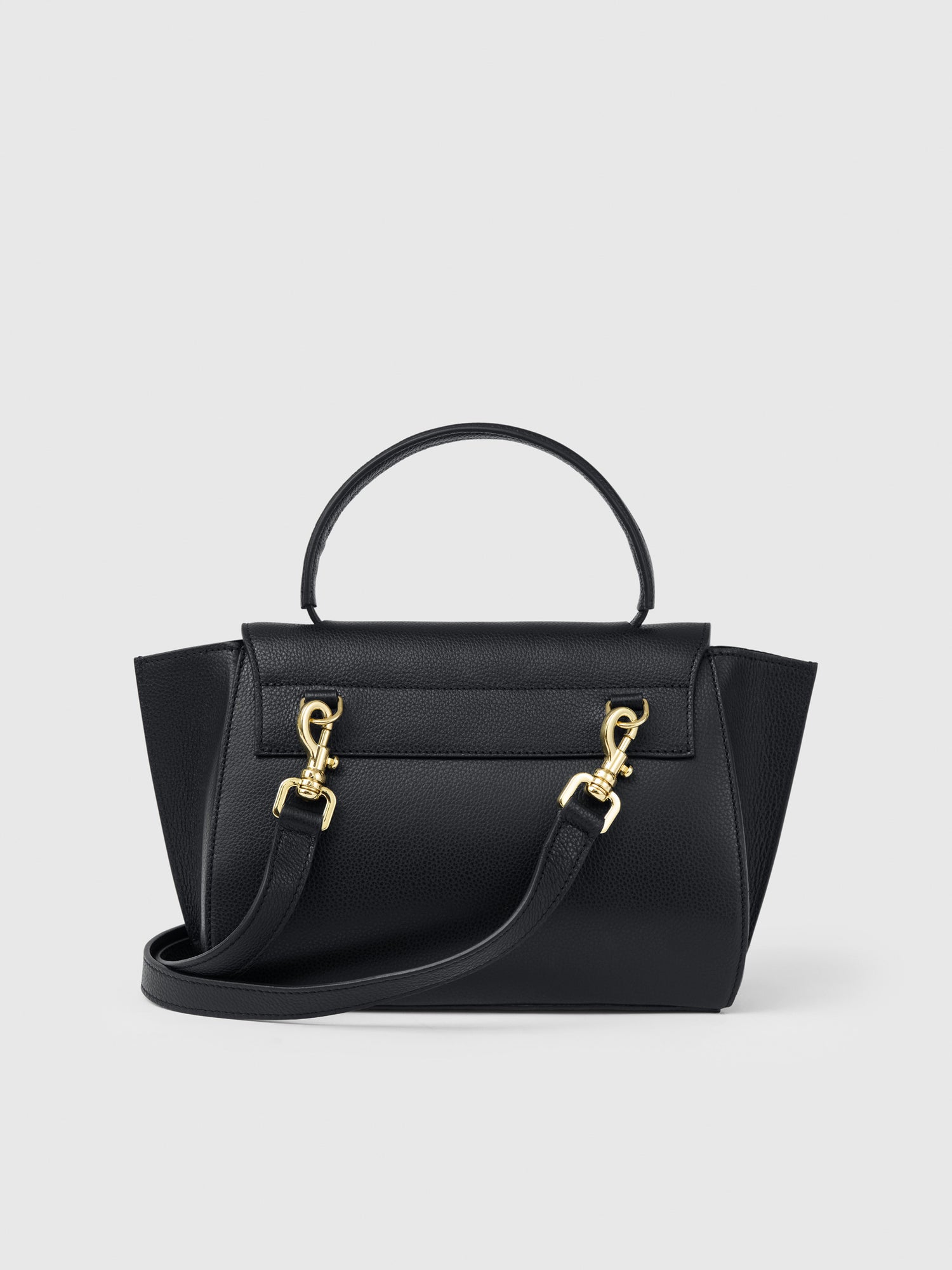 Arezzo Black Grained Leather Handbag