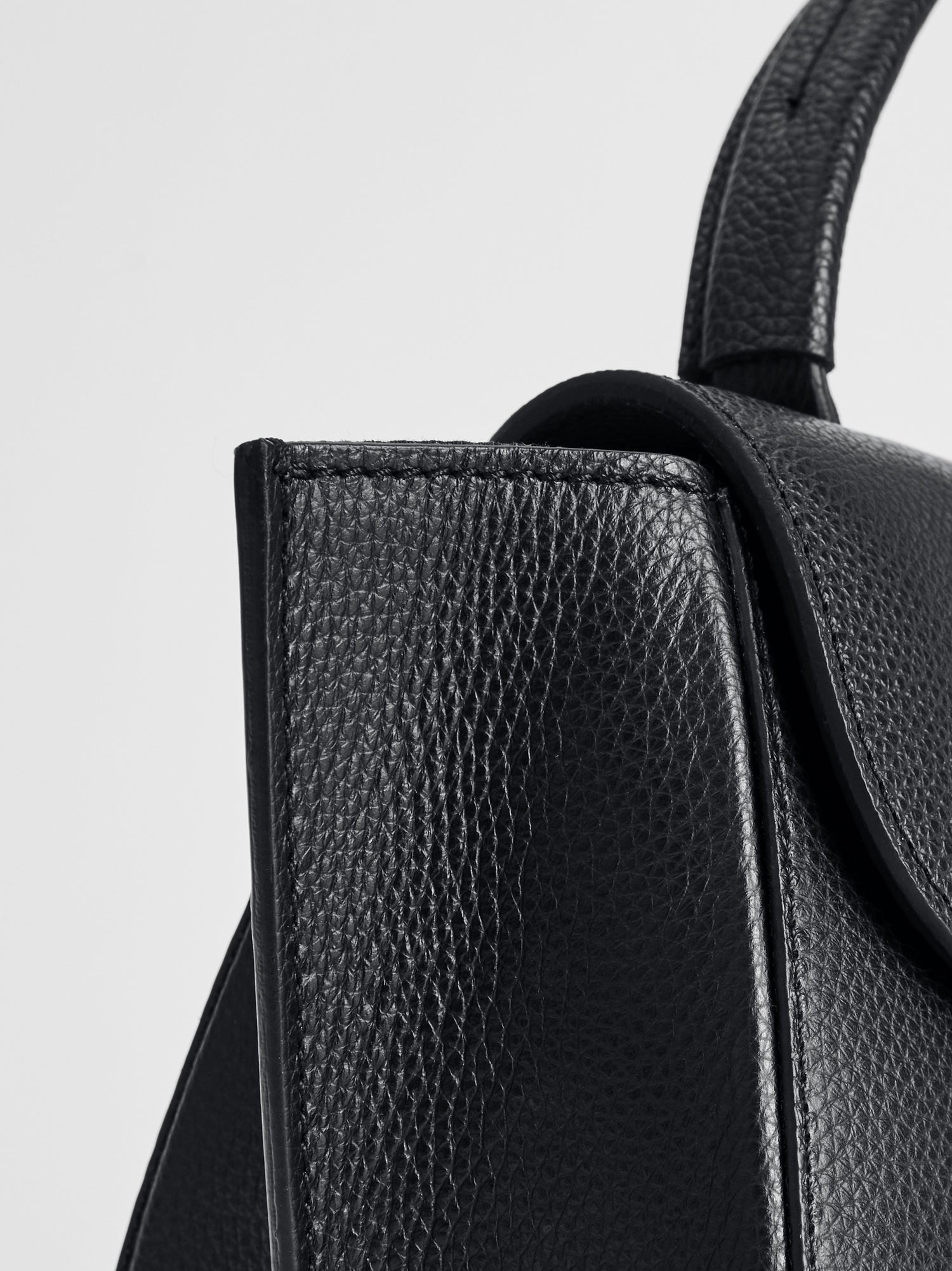 Arezzo Black Grained Leather Handbag