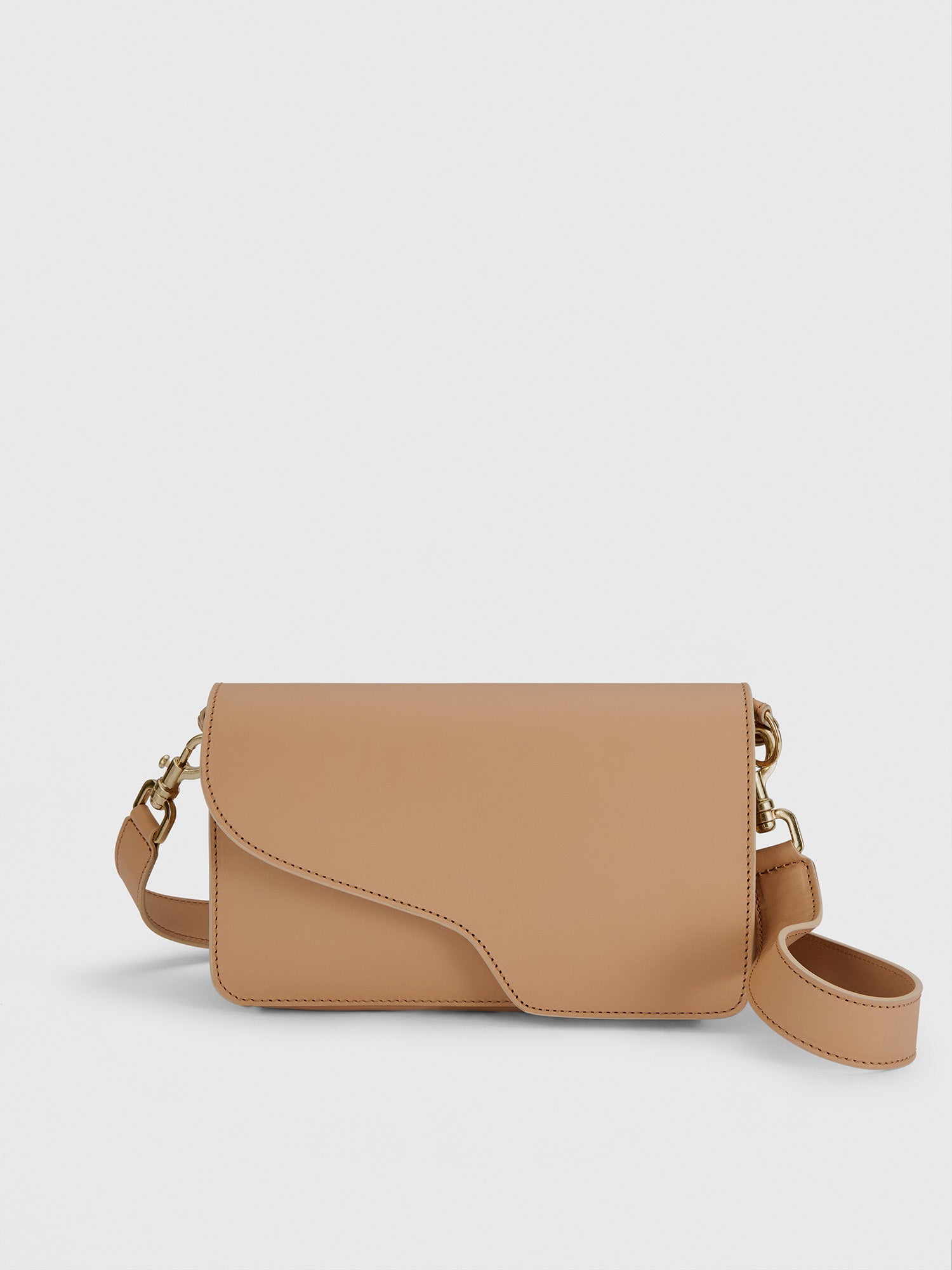 Assisi Nocciola Leather Shoulder Bag