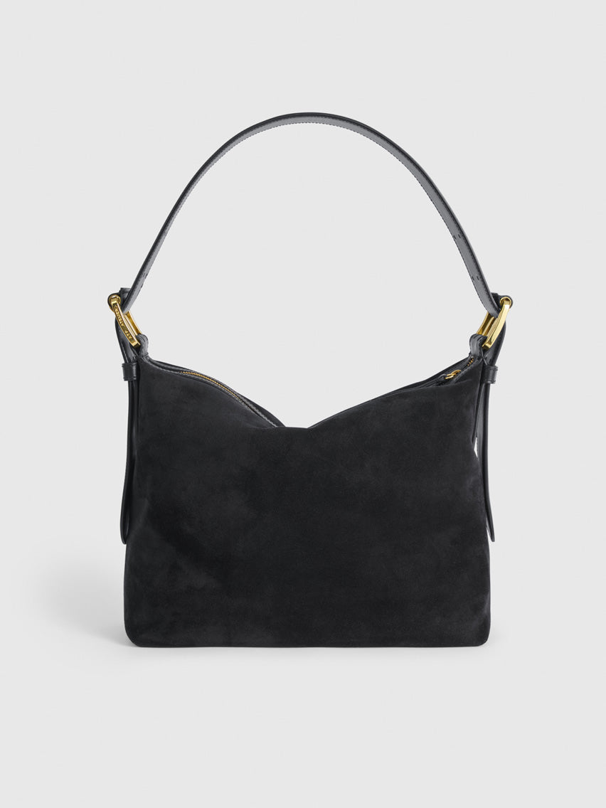 Bassanina Black Suede/Leather Mini tote bag