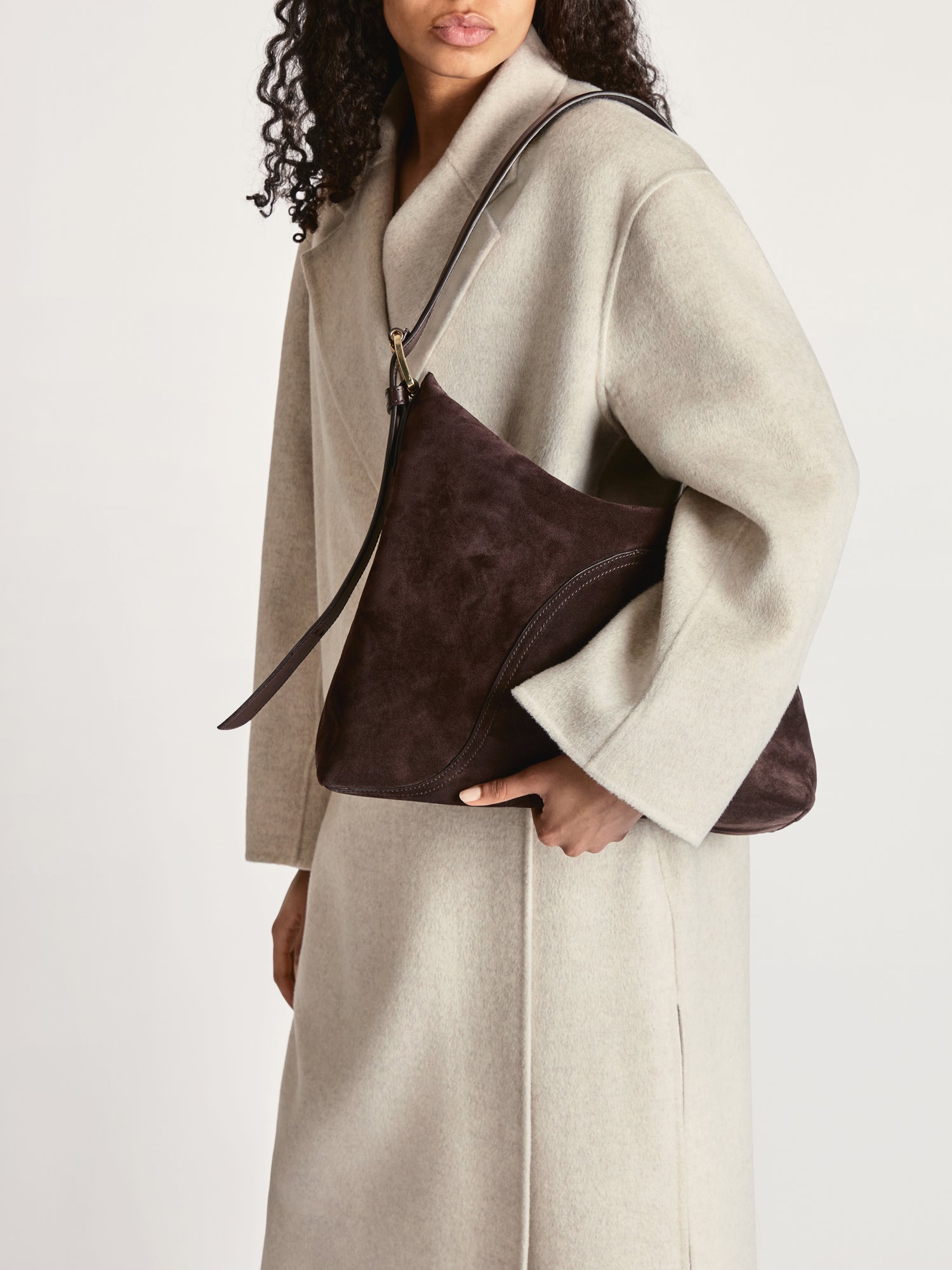 Bassano Walnut Suede/Leather Tote bag