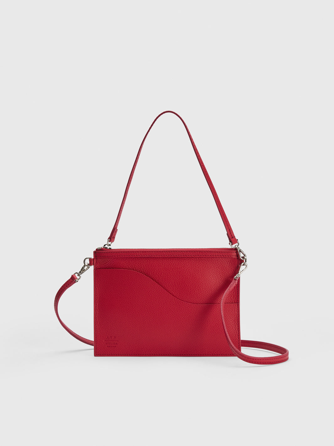 Buonarroti Melograno Grained Leather Pouch