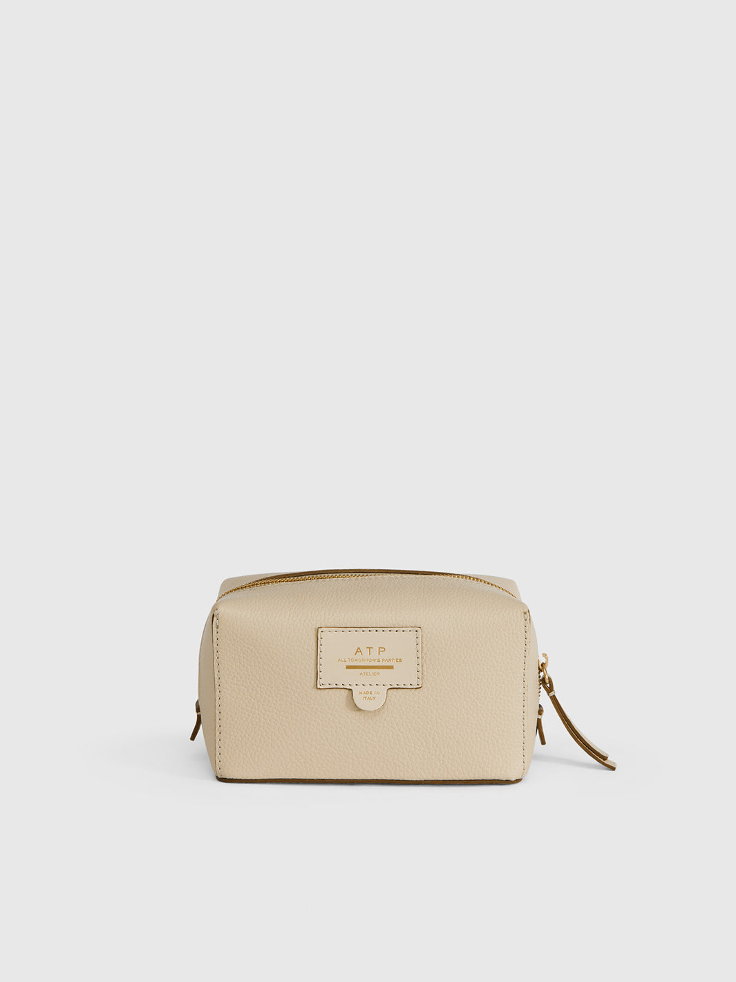 Capanne Mandorla Grained Leather Beauty Bag