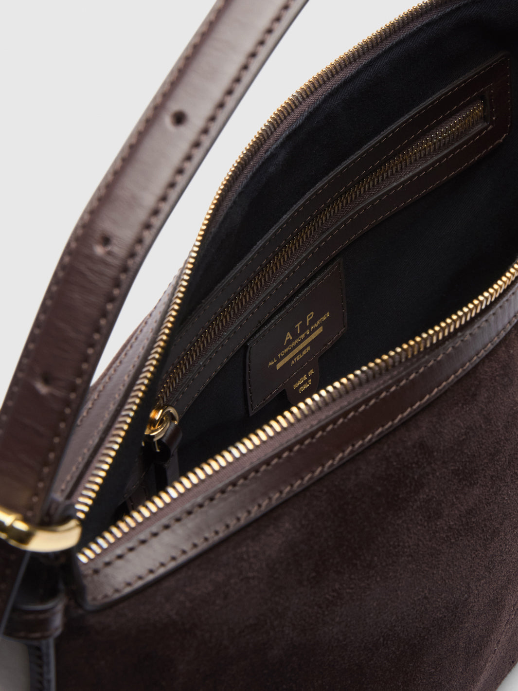 Castellare Walnut Suede Shoulder bag