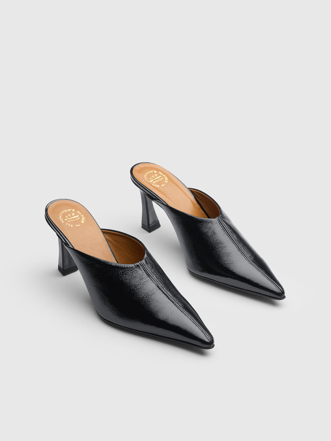 Cona Black Naplak Leather Slip-ins