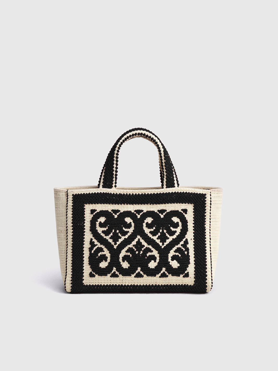 Costantine Black Cotton Mini Tote Bag
