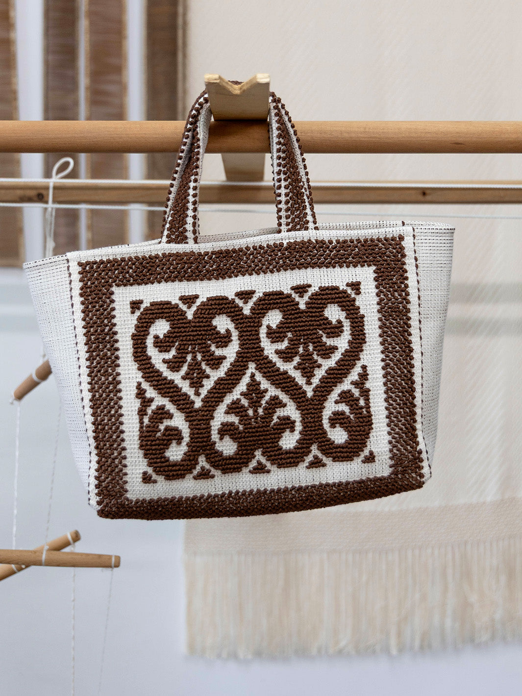 Costantine Walnut Cotton Mini Tote Bag