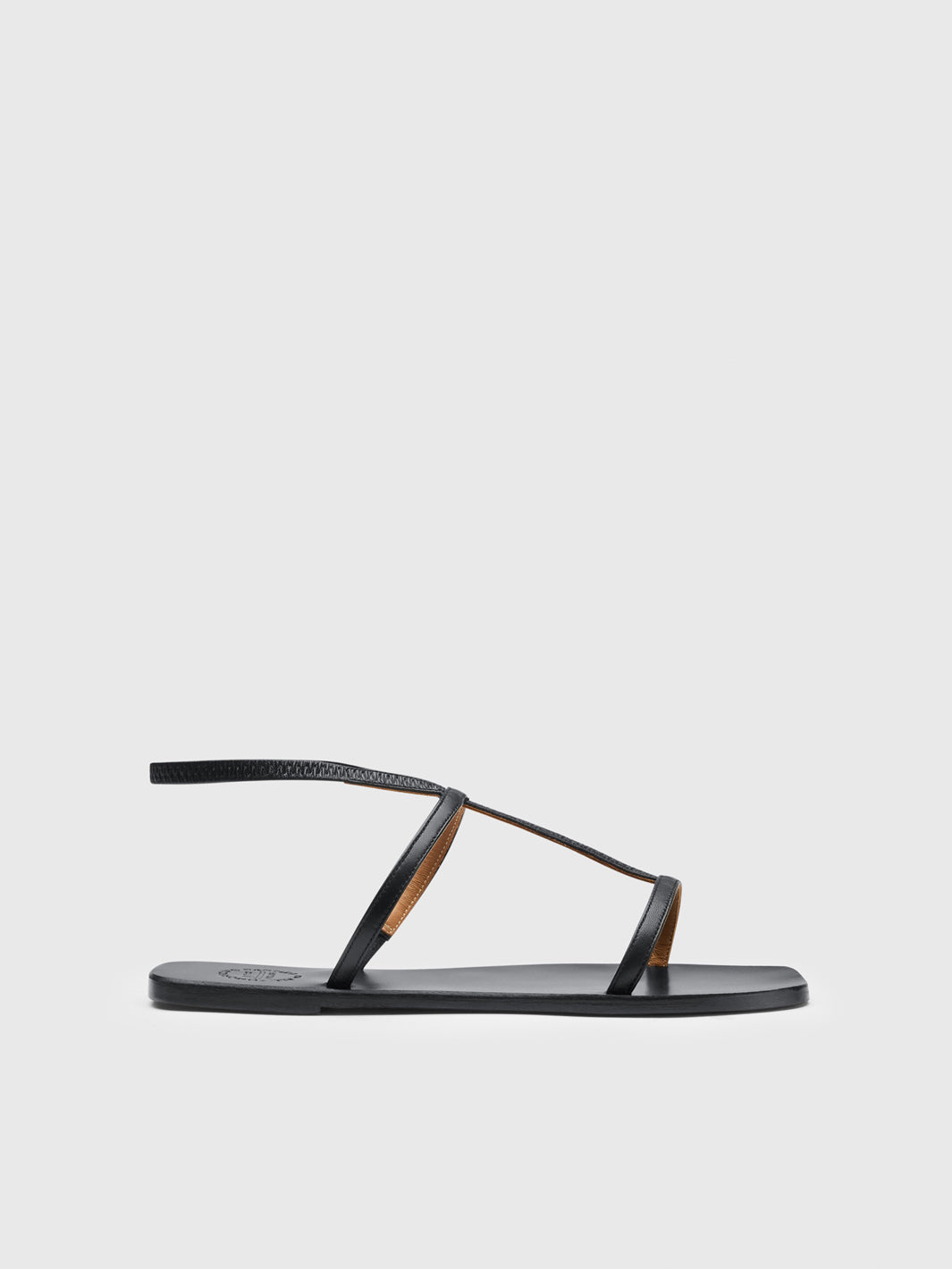 Delebbio Black Nappa Flat sandals | ATP Atelier | Official Site