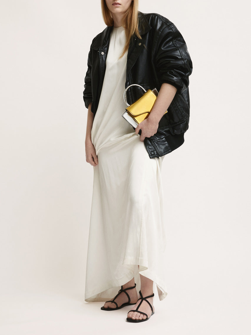 Montalcino Gold/Silver Metallic Leather Mini handbag