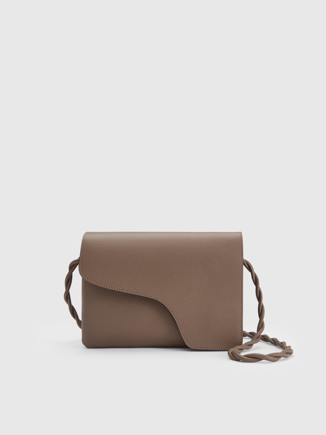 Duronia Tahini Grained Leather Mini crossbody bag