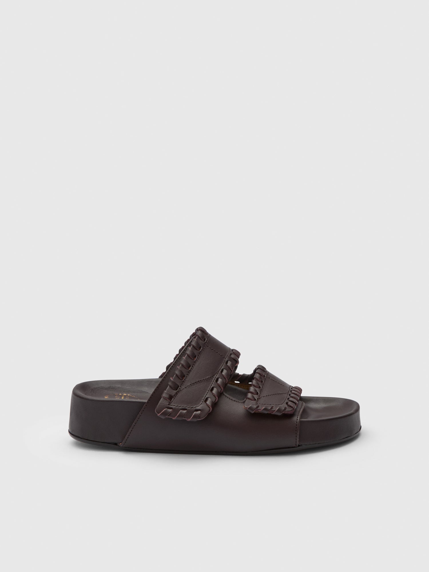 Furlo Stitch Walnut Leather Comfy Sandals