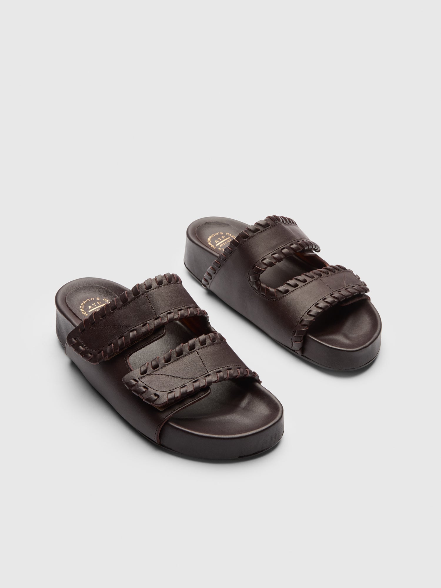 Furlo Stitch Walnut Leather Comfy Sandals