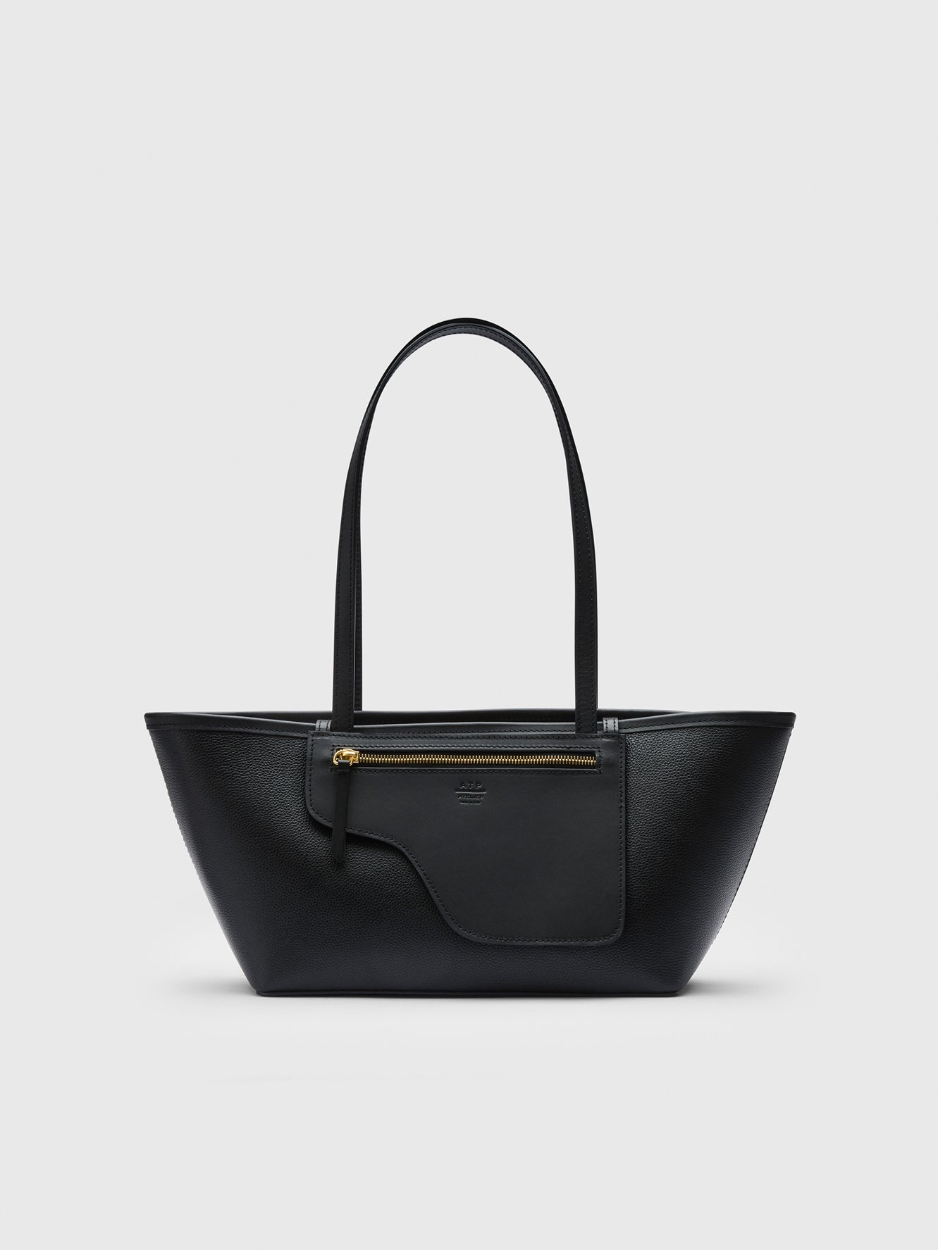 Gaiba Black Grained Leather/Leather Mini tote bag