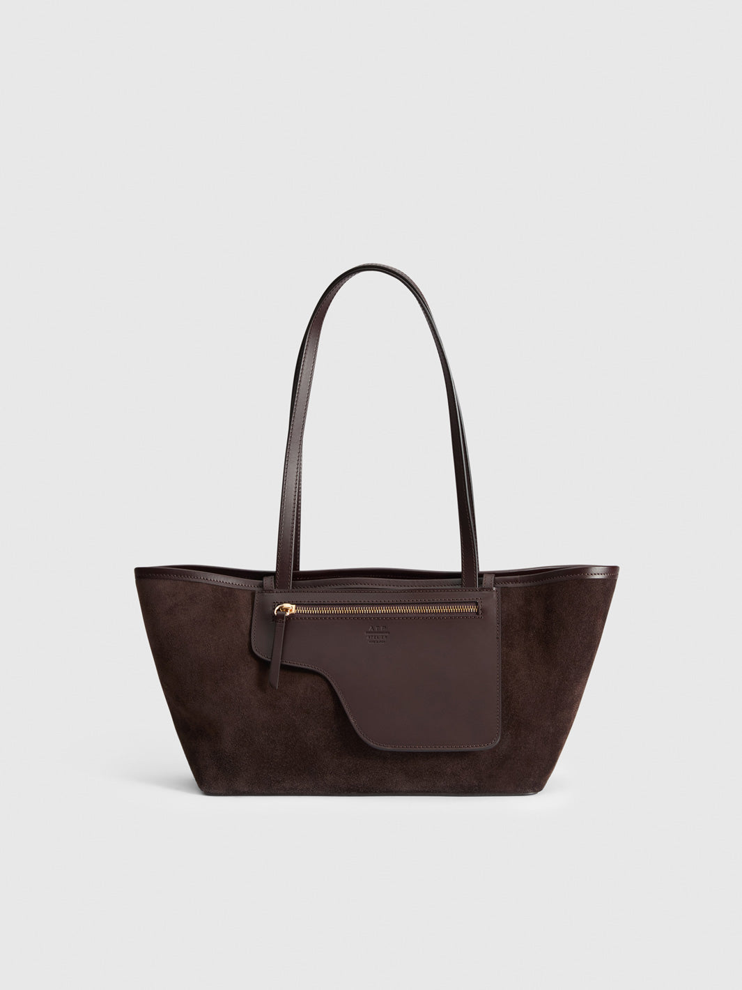 Gaiba Walnut Suede/Leather Mini tote bag
