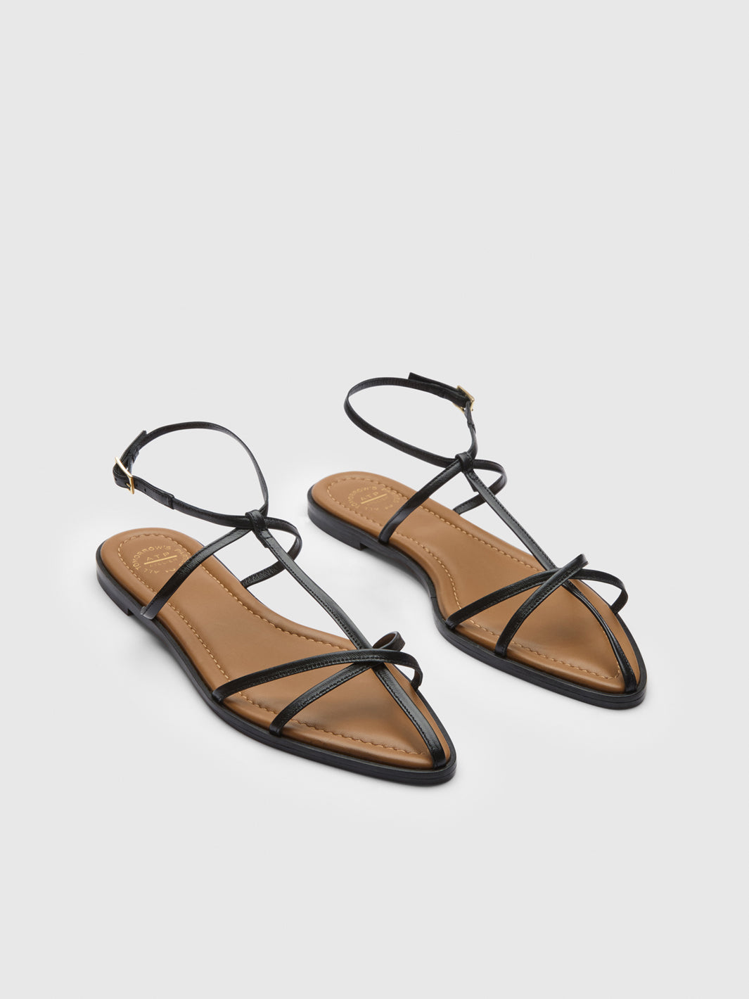 Griante Black Nappa Strappy sandals