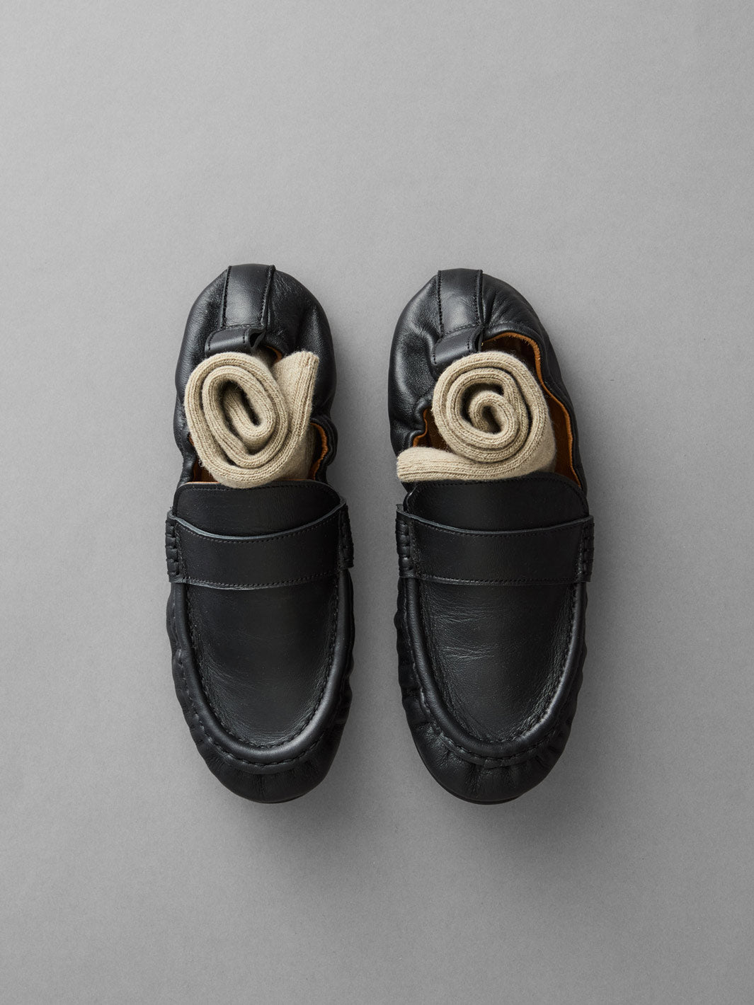 Lauria Black Nappa Slip-ins