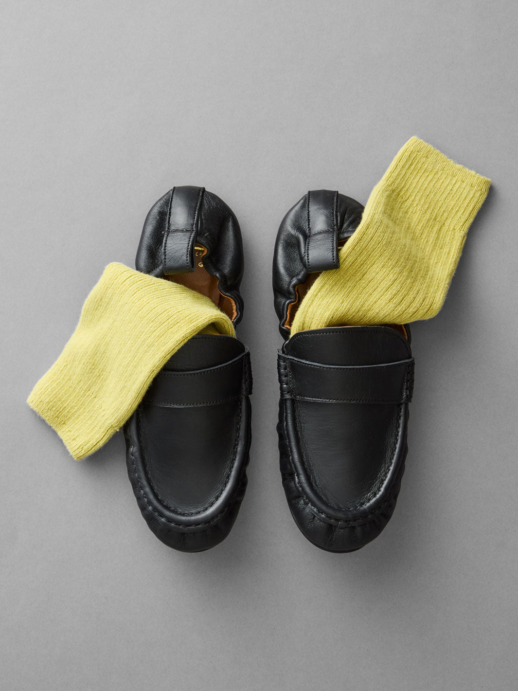 Lauria Black Nappa Slip-ins