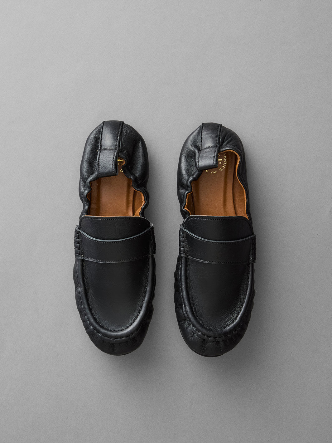 Lauria Black Nappa Slip-ins