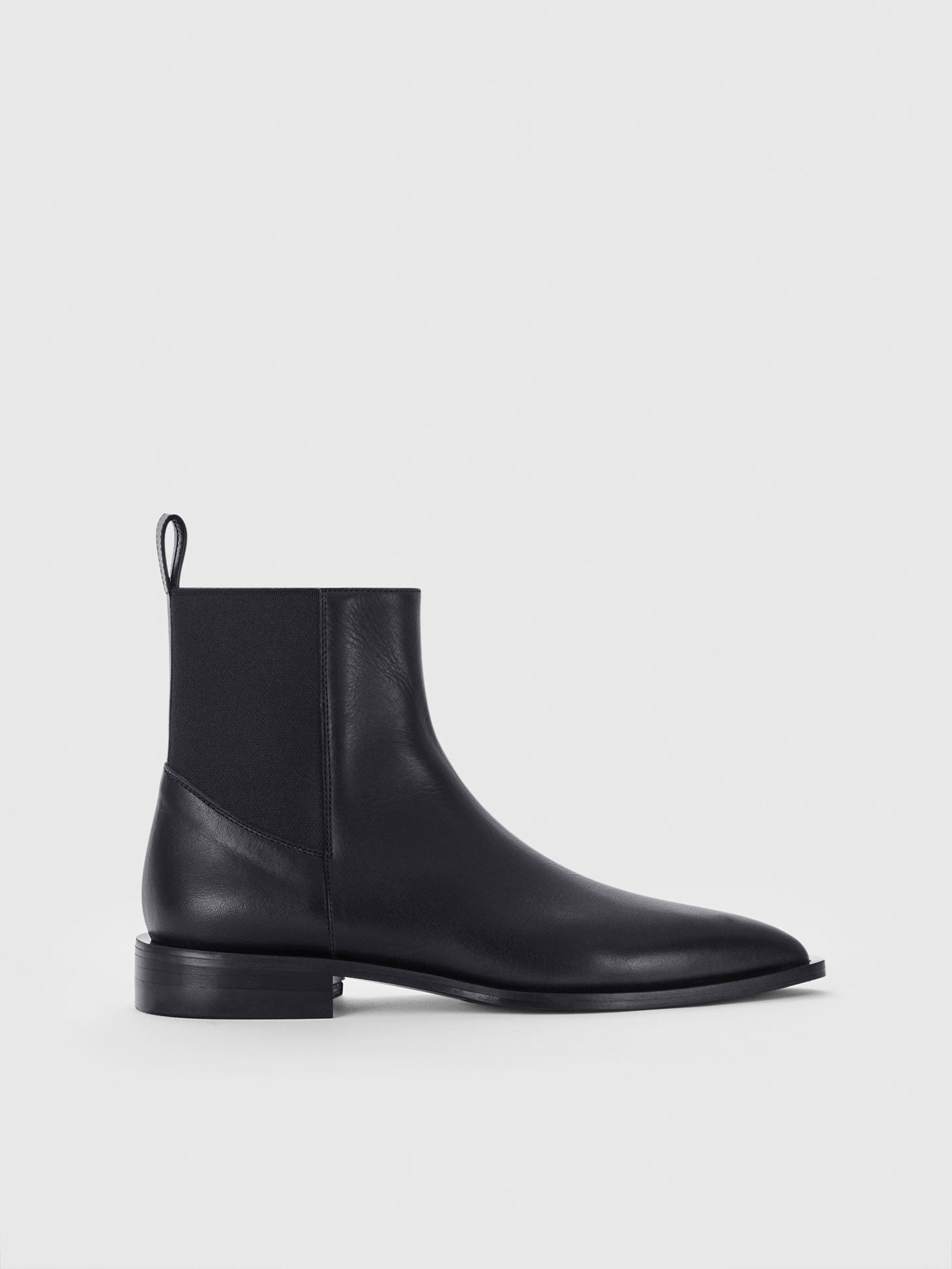 Lauro Black Leather Ankle boots