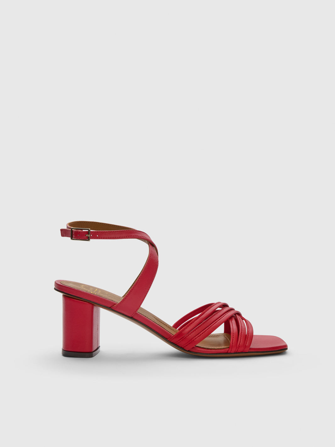 Ledro Melograno Nappa Heeled Sandals