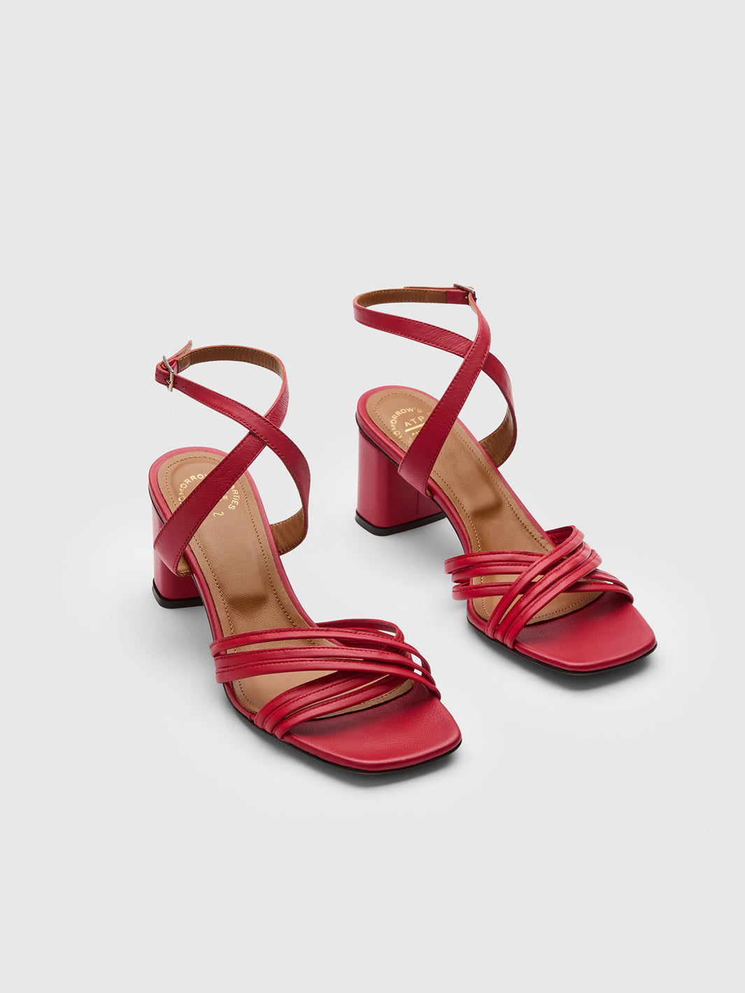 Ledro Melograno Nappa Heeled Sandals