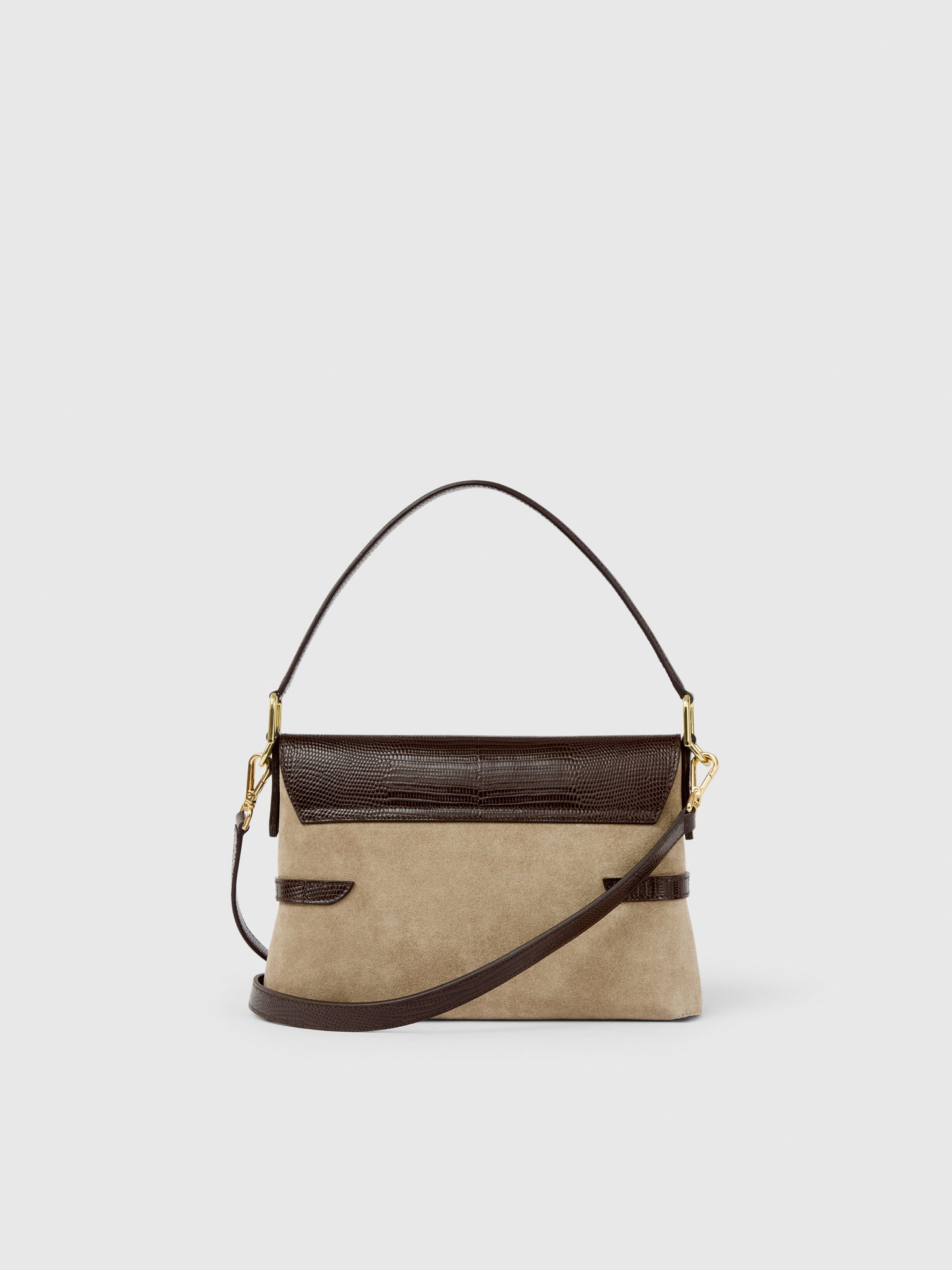 Lierna Avena/Walnut Suede/Printed Lizard Shoulder bag