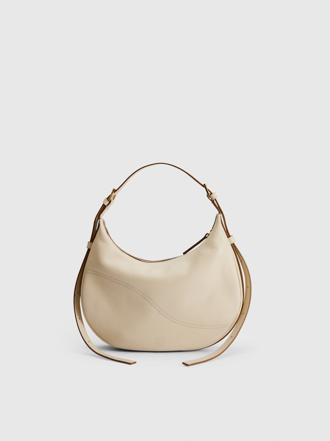 Liveri Mandorla Grained Leather Small hobo bag