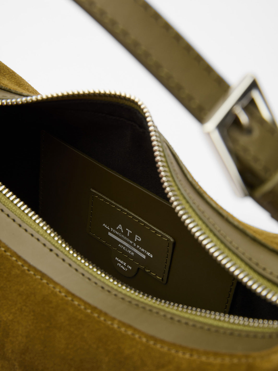 Liveri Muschio/Turtle Suede/Leather Small hobo bag