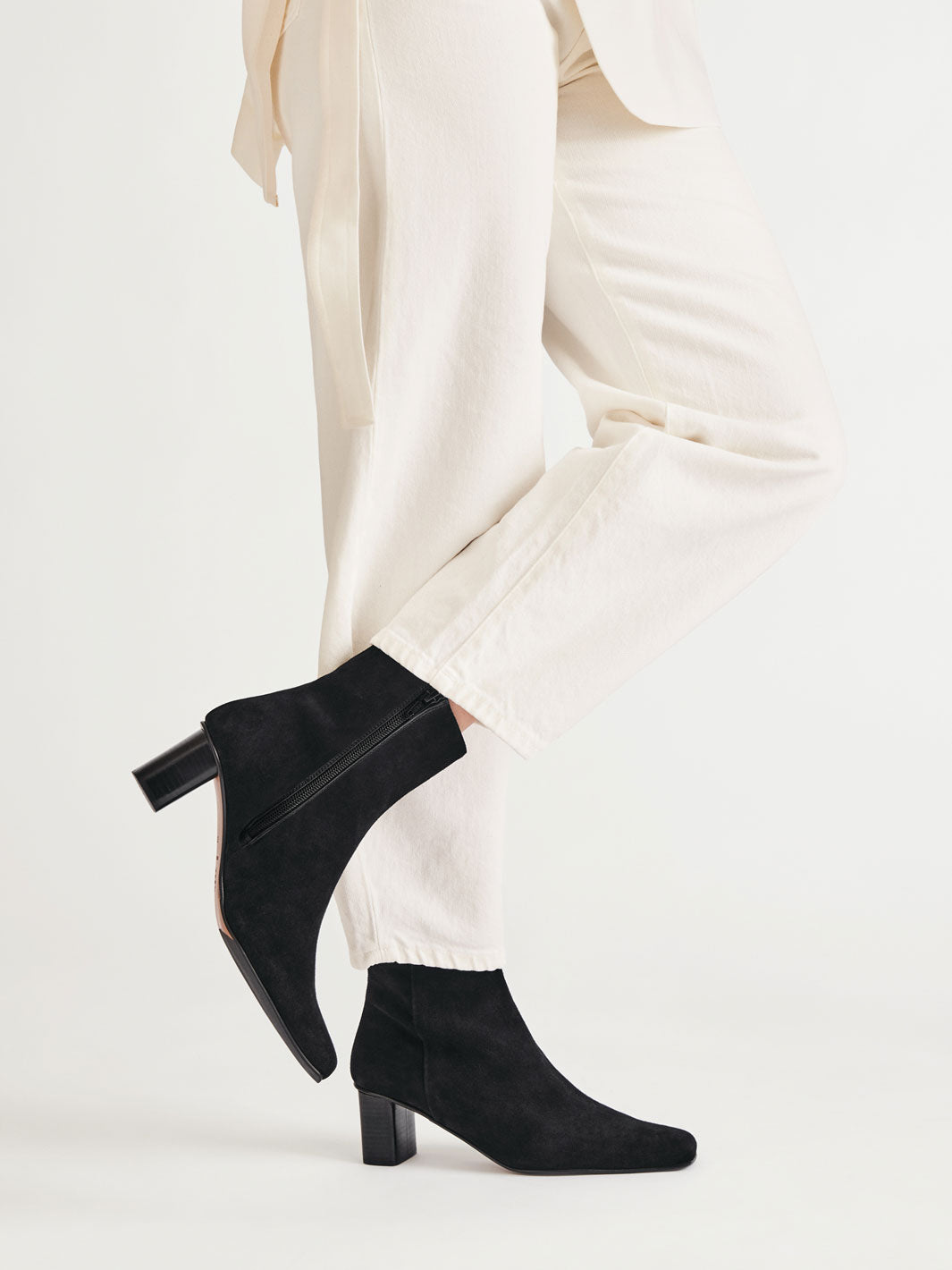 Praia Black Suede Ankle boots