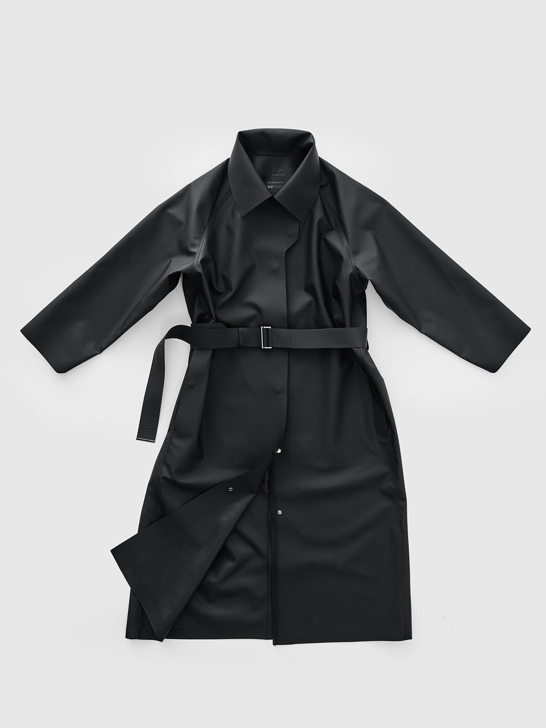 Luino Black Polyurethane Coat
