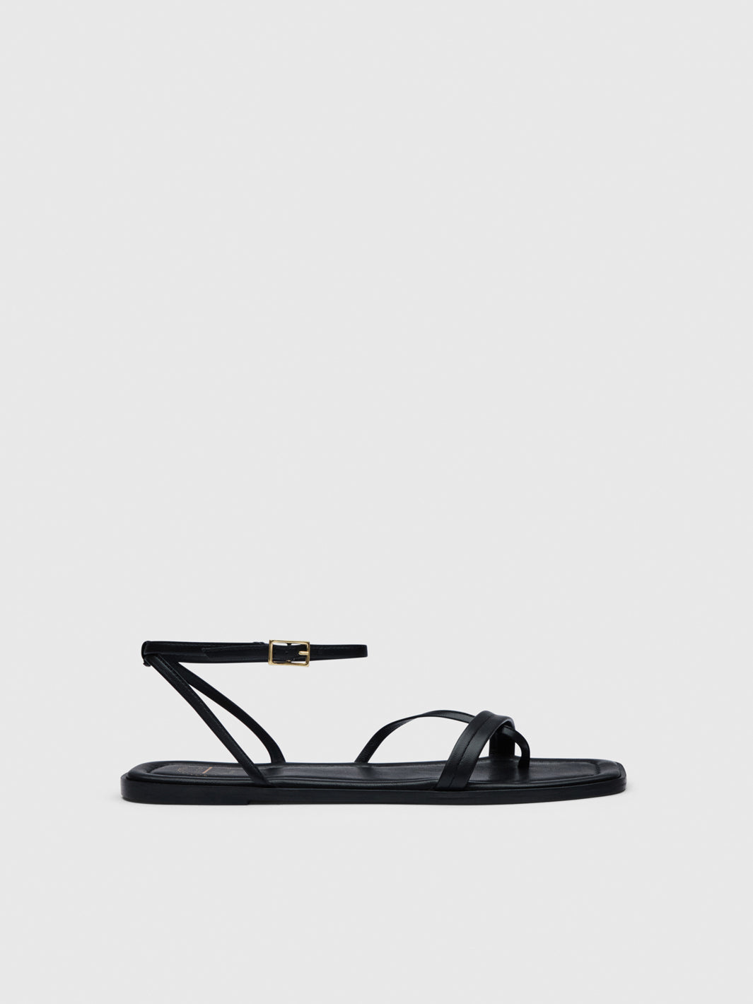 Miane Black Nappa Strappy sandals