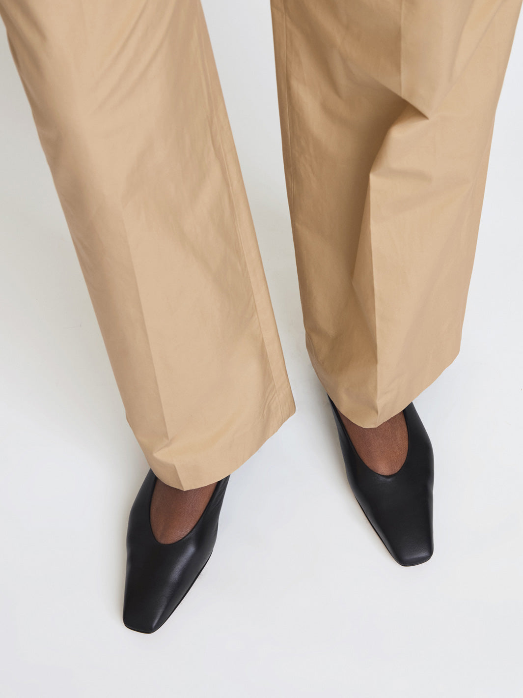 Moena Black Nappa Ballet flats