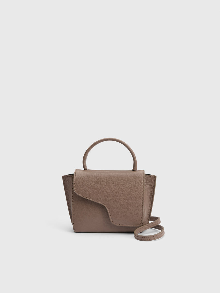 Montalcino Tahini Grained Leather Mini handbag