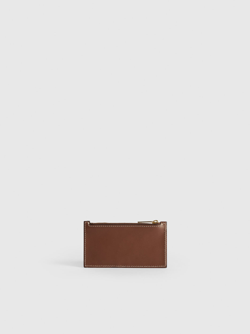 Moscosi Cannella/Contrast Stitch Leather Card holder