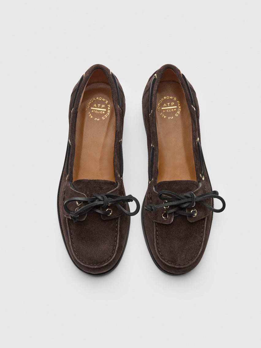 Nesso Walnut Suede Boat shoes