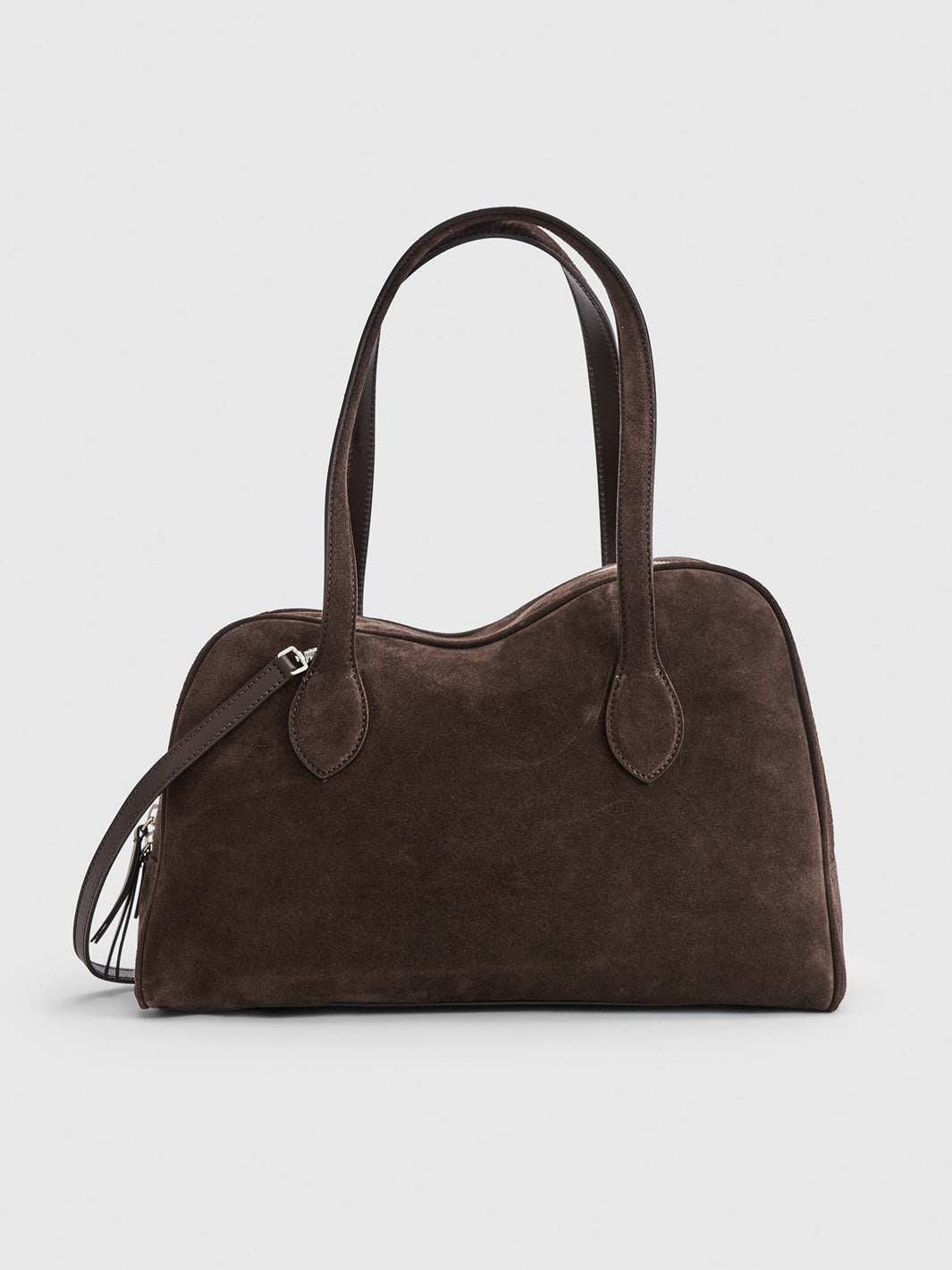 Noale Walnut Suede Top handle bag