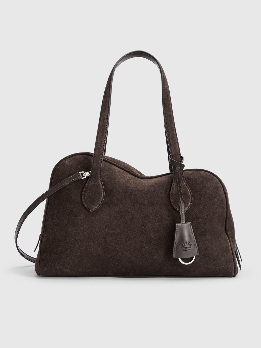 Noale Walnut Suede Top handle bag
