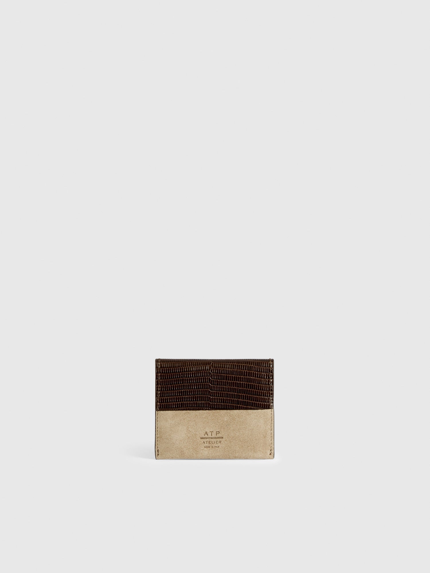 Olba Walnut/Avena Printed Lizard/Suede Wallet