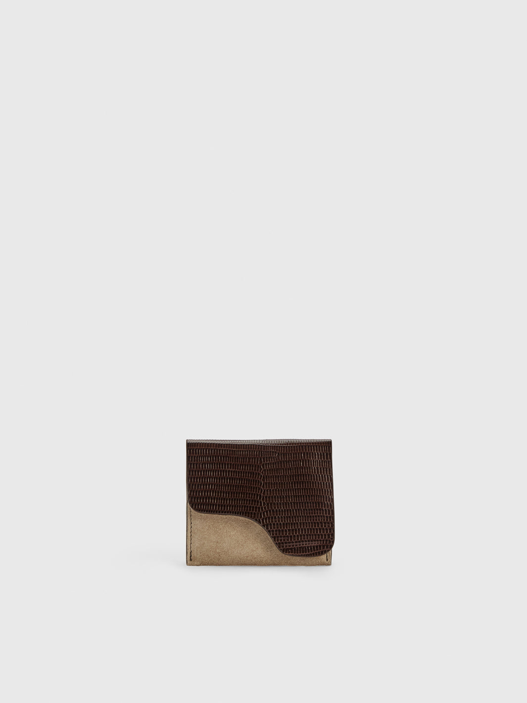 Olba Walnut/Avena Printed Lizard/Suede Wallet