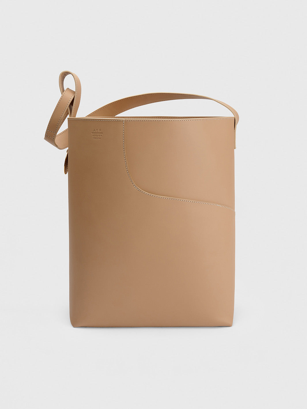 Pienza Nocciola/Linen Leather Large tote Bag