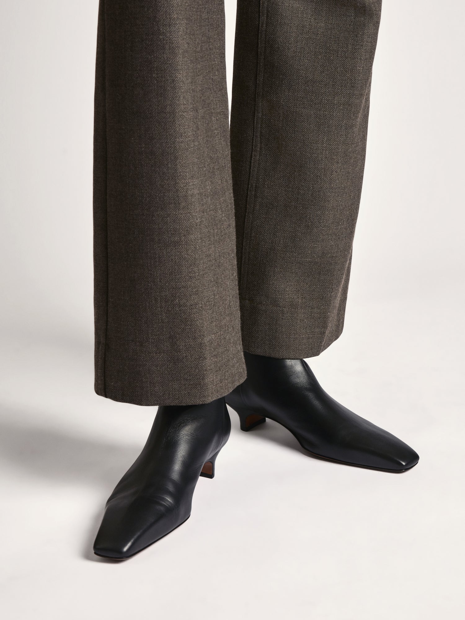 Polverelli Black Nappa Ankle boots