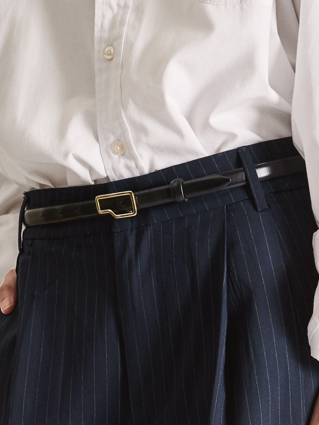 Ponna Black Leather Belt