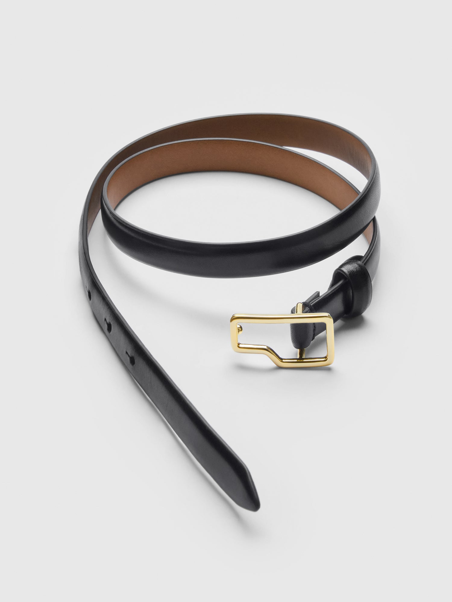 Ponna Black Leather Belt